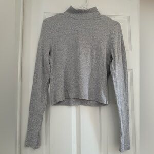 American Eagle Outfitters Heather Gray Long Sleeve Top